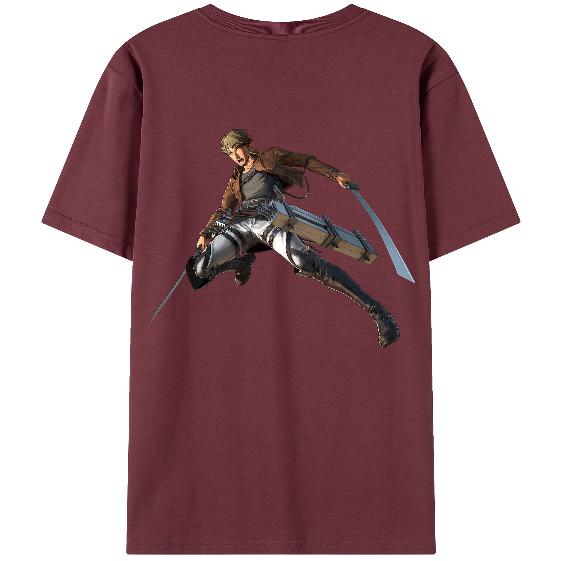 （画像用） 進撃の巨人 Attack on Titan 綿100％半袖Tシャツ（背面プリント）
